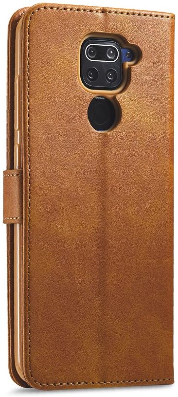 Xiaomi Redmi Note 9 Stand Portemonnee Bookcase Hoesje Bruin afbeelding 5
