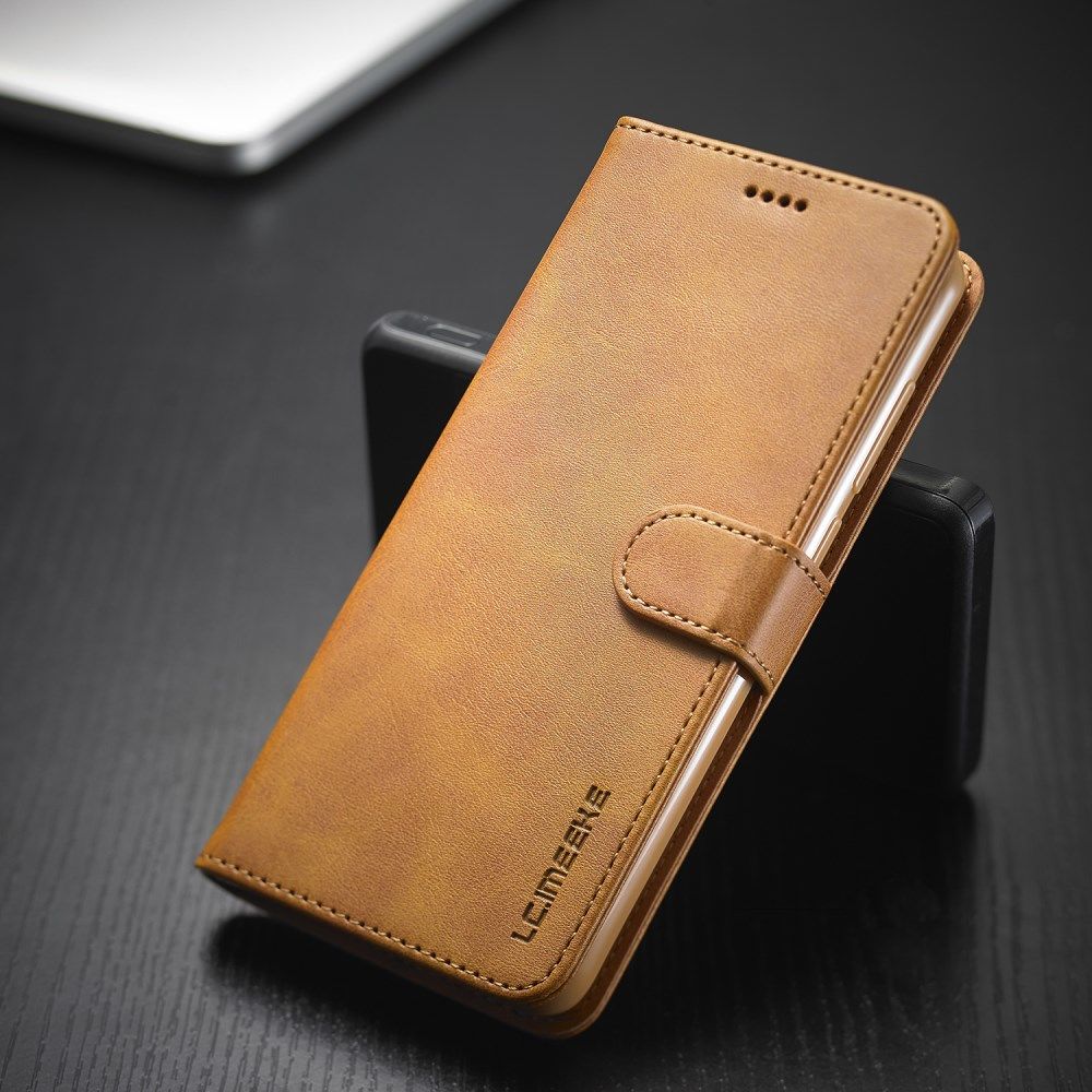 Xiaomi Redmi Note 9 Stand Portemonnee Bookcase Hoesje Bruin afbeelding 3