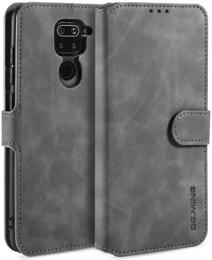 DG Ming Retro Portemonnee Xiaomi Redmi Note 9 Hoesje Grijs afbeelding 7