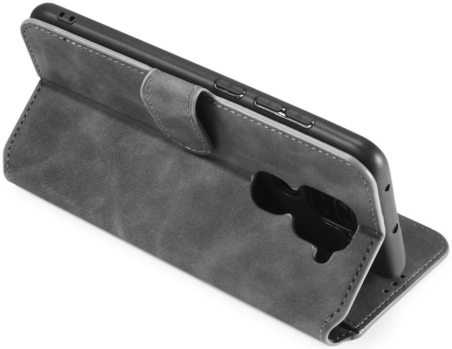 DG Ming Retro Portemonnee Xiaomi Redmi Note 9 Hoesje Grijs afbeelding 3
