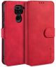 DG Ming Retro Portemonnee Xiaomi Redmi Note 9 Hoesje Rood