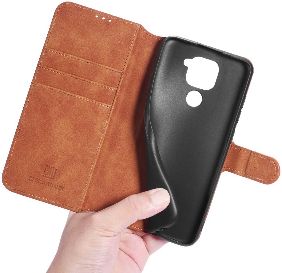 DG Ming Retro Portemonnee Xiaomi Redmi Note 9 Hoesje Bruin afbeelding 10