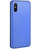 Xiaomi Redmi 9A Hoesje TPU Carbon Design Blauw