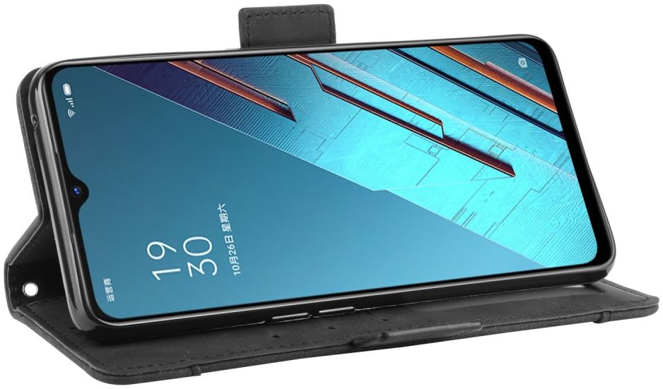 Oppo Find X2 Lite/Reno 3 Portemonnee Hoesje Met Kaarthouder Zwart afbeelding 10