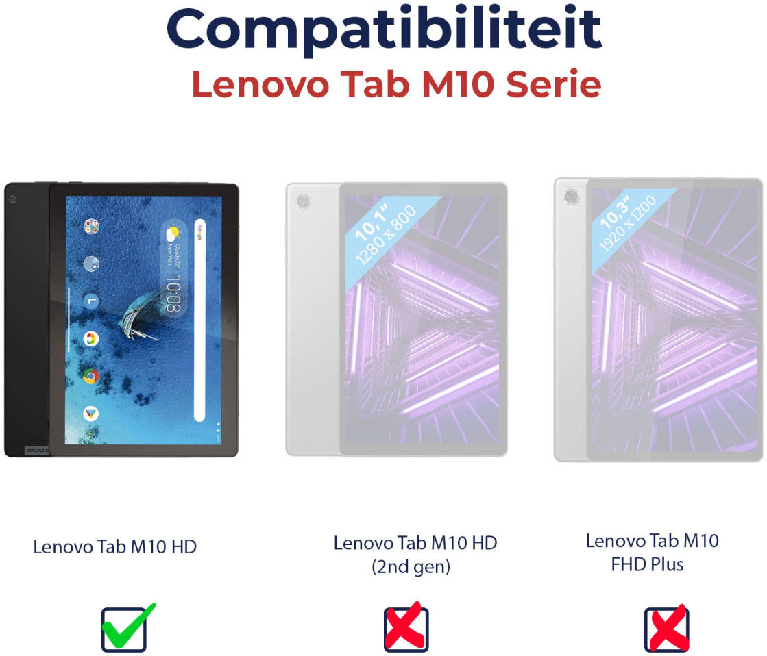 Lenovo Tab M10 (HD) Gen 1 0.3mm Edge Tempered Glass Screenprotector afbeelding 2