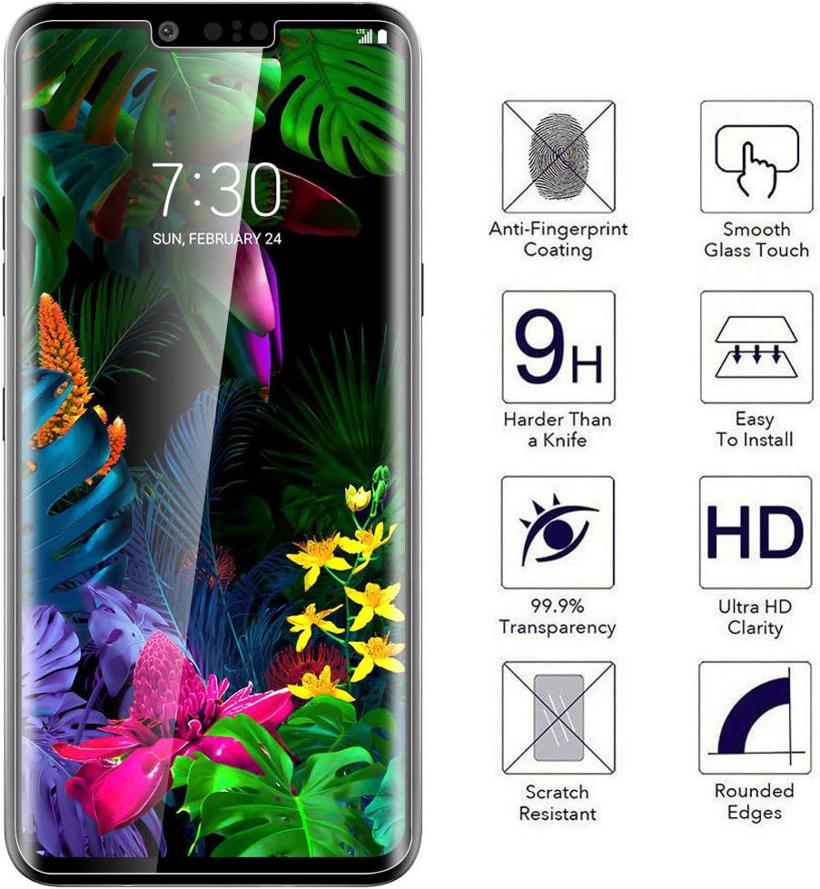 LG G8 ThinQ 0.3mm Arc Edge Tempered Glass Screenprotector afbeelding 2
