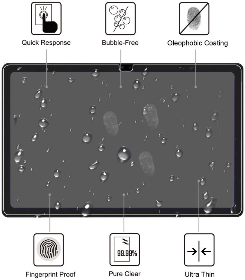 Samsung Galaxy Tab A7 (2020) 9H Tempered Glass Screen Protector afbeelding 2
