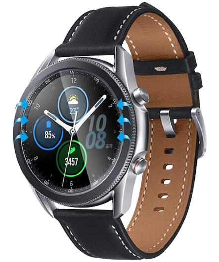 Samsung Galaxy Watch 3 45MM Screenprotector 3D - Edge Tempered Glass afbeelding 3