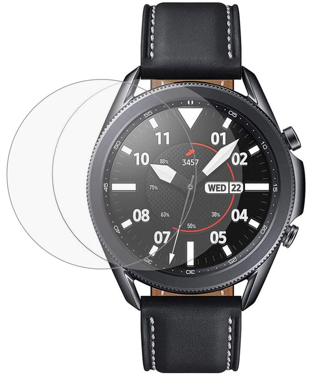 Samsung Galaxy Watch 3 45MM Screenprotector 9H Tempered Glass (2-Pack) afbeelding 1