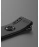OnePlus Nord Hoesje met Metalen Magnetische Ring Kickstand Zwart