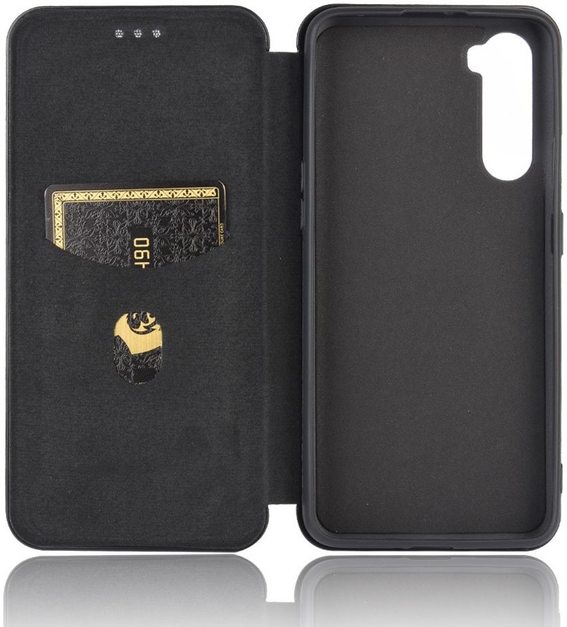 OnePlus Nord Carbon Fiber Portemonnee Hoesje Zwart afbeelding 5