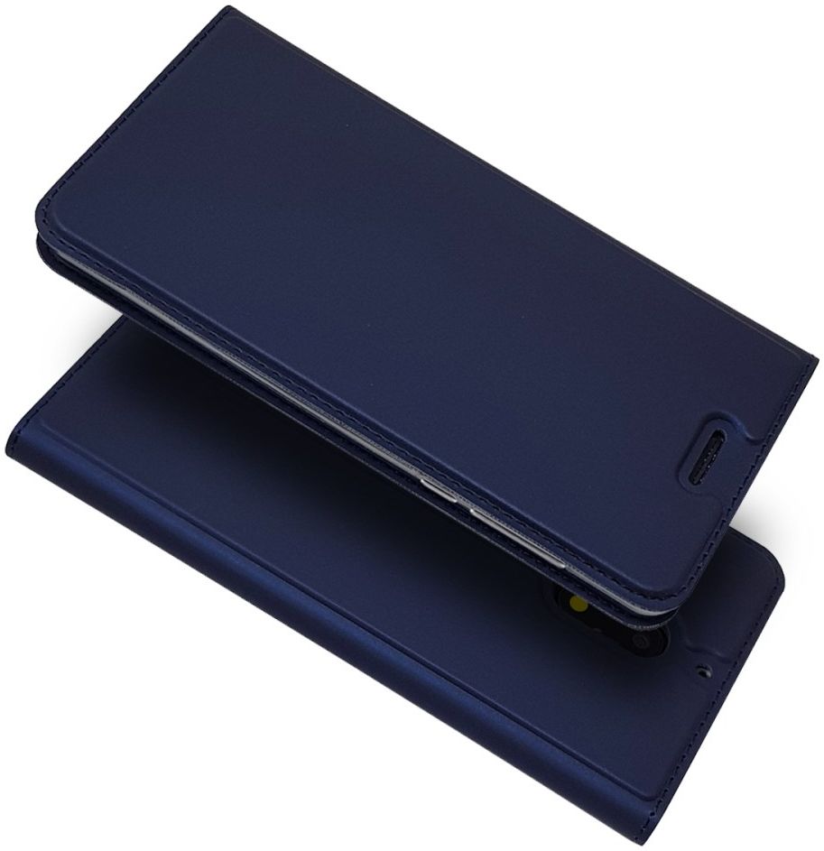 Nokia 6 (2017) Portemonnee Hoesje Kunstleer Donker Blauw afbeelding 2