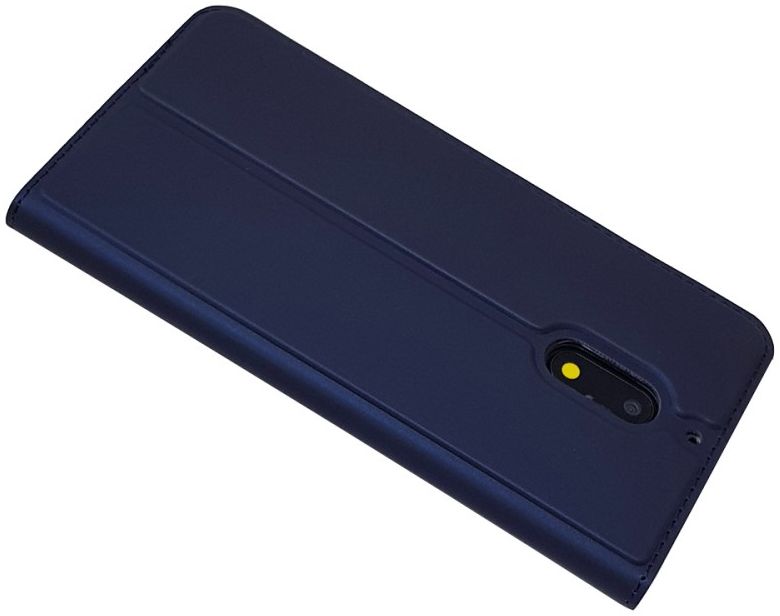 Nokia 6 (2017) Portemonnee Hoesje Kunstleer Donker Blauw afbeelding 5