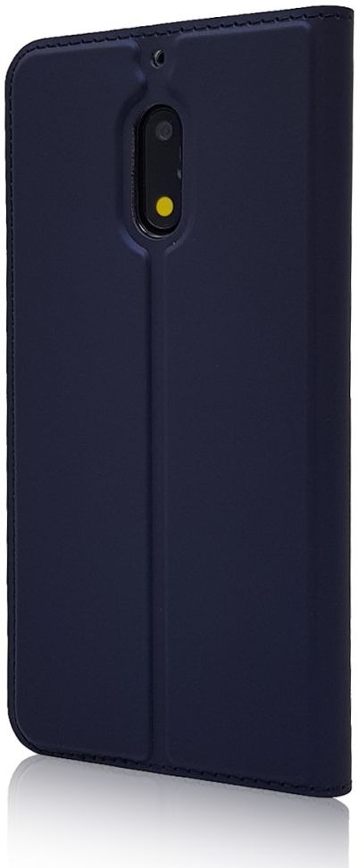 Nokia 6 (2017) Portemonnee Hoesje Kunstleer Donker Blauw afbeelding 8