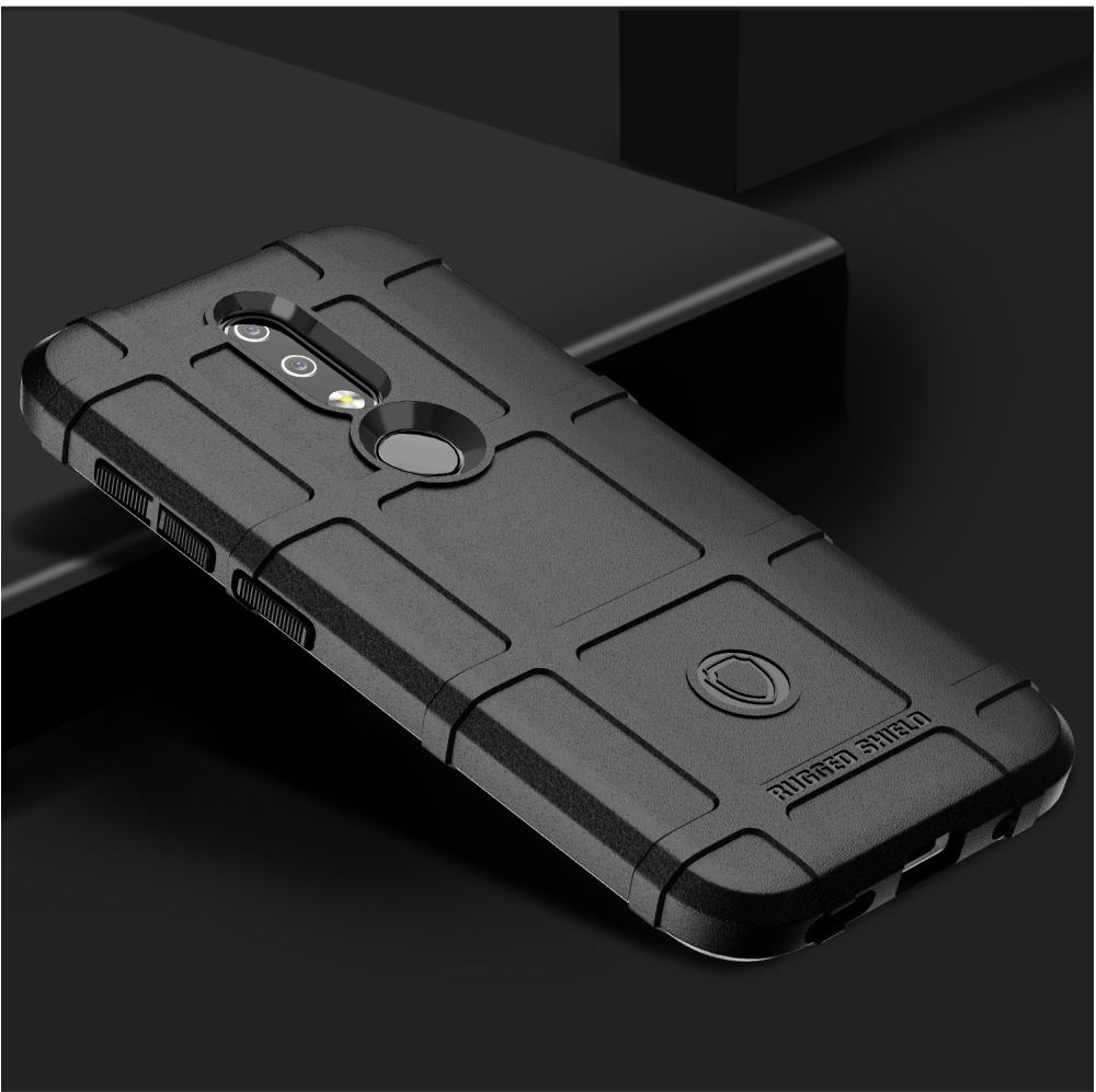 Nokia 4.2 Hoesje Shock Proof Rugged Shield Zwart afbeelding 3