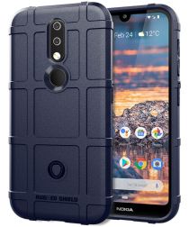 Nokia 4.2 Hoesje Shock Proof Rugged Shield Blauw