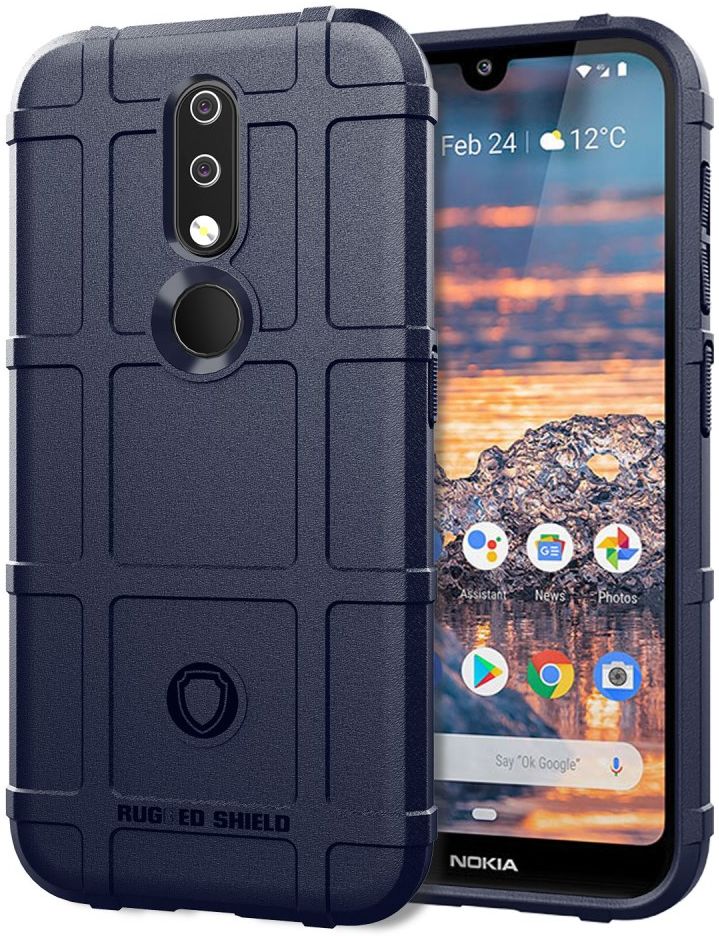Nokia 4.2 Hoesje Shock Proof Rugged Shield Blauw afbeelding 1