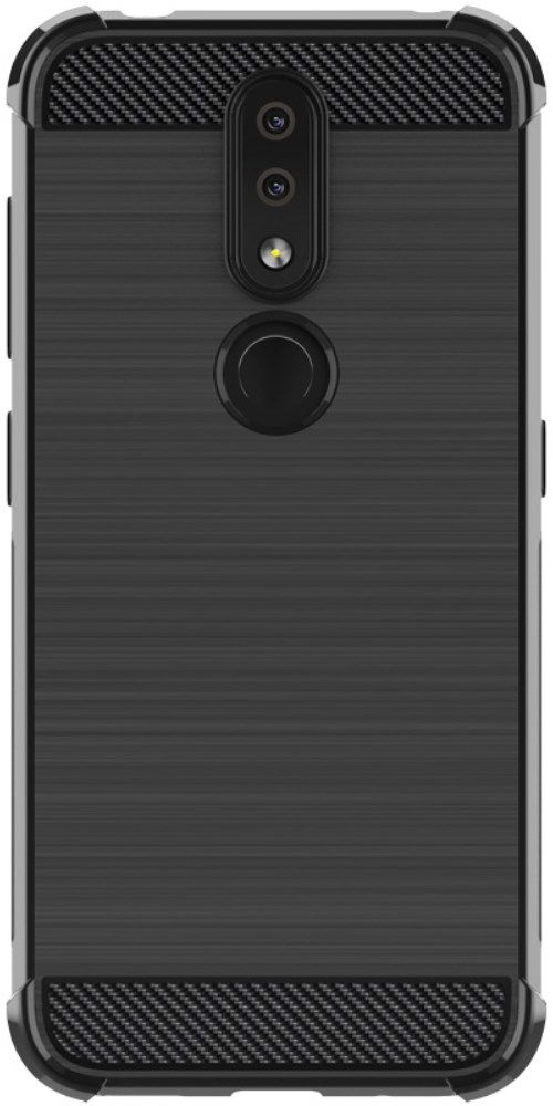 Nokia 4.2 Brushed TPU Hoesje Zwart afbeelding 2