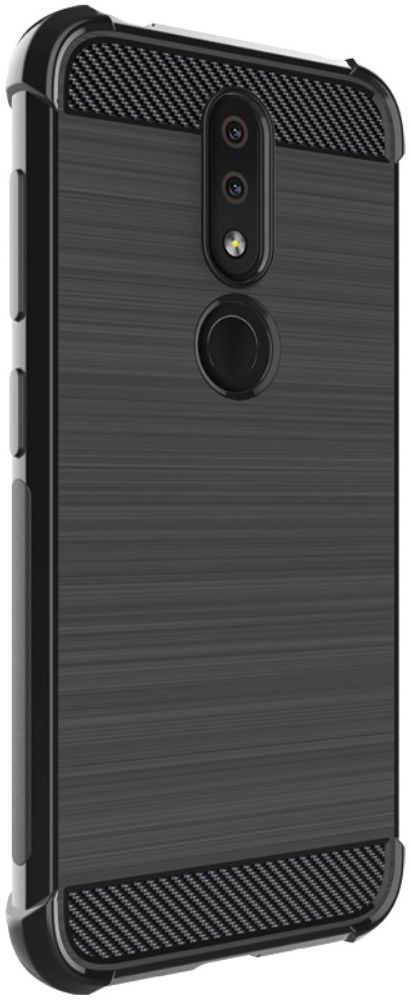 Nokia 4.2 Brushed TPU Hoesje Zwart afbeelding 5