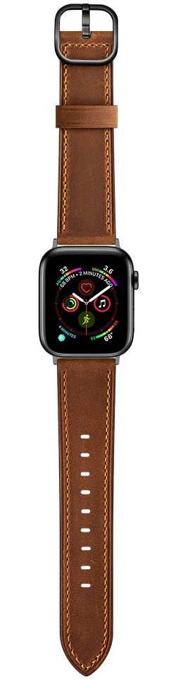 Apple Watch 1-10/SE/Ultra Bandje - 49/46/45/44/42MM - Leer - Bruin afbeelding 5