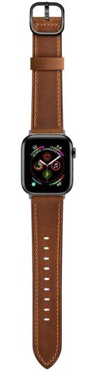Apple Watch 1-10/SE/Ultra Bandje - 49/46/45/44/42MM - Leer - Bruin afbeelding 5