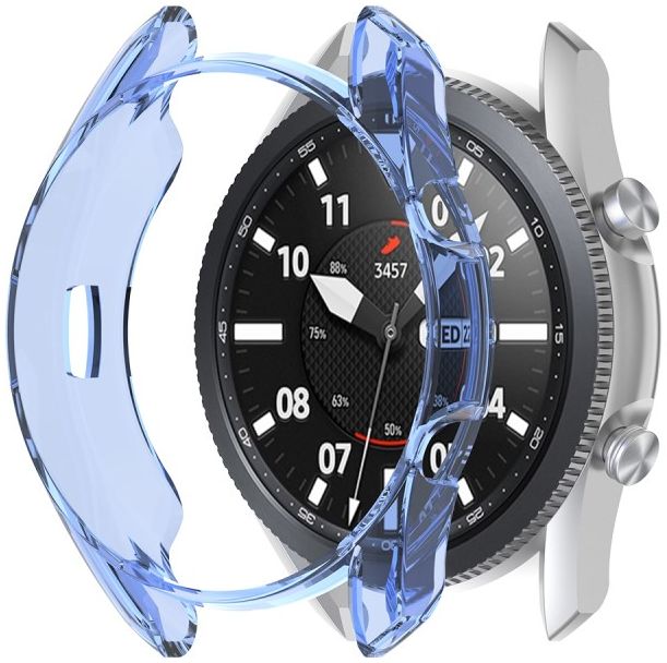Samsung Galaxy Watch 3 45MM Hoesje Flexibel TPU Bumper Blauw afbeelding 1
