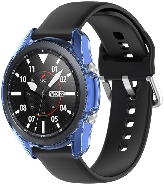 Samsung Galaxy Watch 3 45MM Hoesje Flexibel TPU Bumper Blauw afbeelding 2