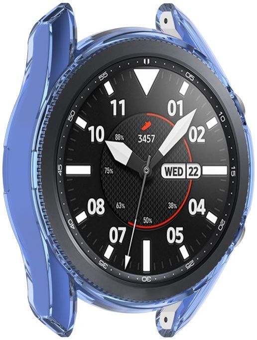 Samsung Galaxy Watch 3 45MM Hoesje Flexibel TPU Bumper Blauw afbeelding 3