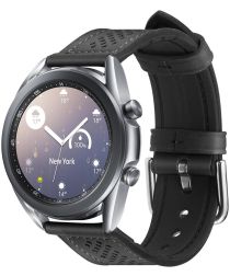 Spigen Retro Fit Universeel Smartwatch 20MM Bandje Kunst Leer Zwart