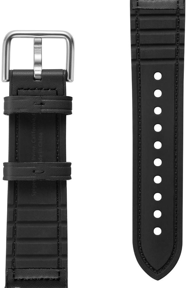 Spigen Retro Fit Universeel Smartwatch 20MM Bandje Kunst Leer Zwart afbeelding 6