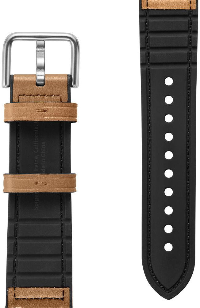 Spigen Retro Fit Universeel Smartwatch 20MM Bandje Kunst Leer Bruin afbeelding 6