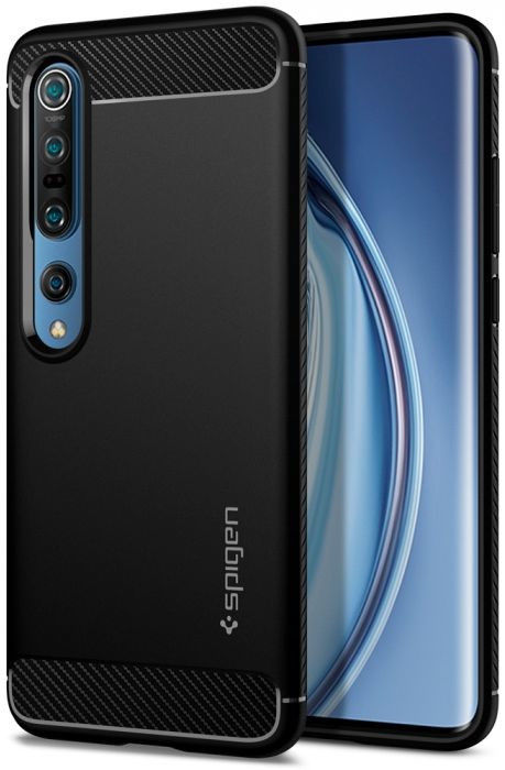 Spigen Rugged Armor Xiaomi Mi 10 / 10 Pro Hoesje Matte Black afbeelding 1