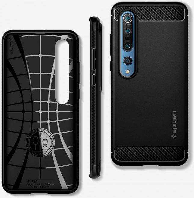 Spigen Rugged Armor Xiaomi Mi 10 / 10 Pro Hoesje Matte Black afbeelding 5