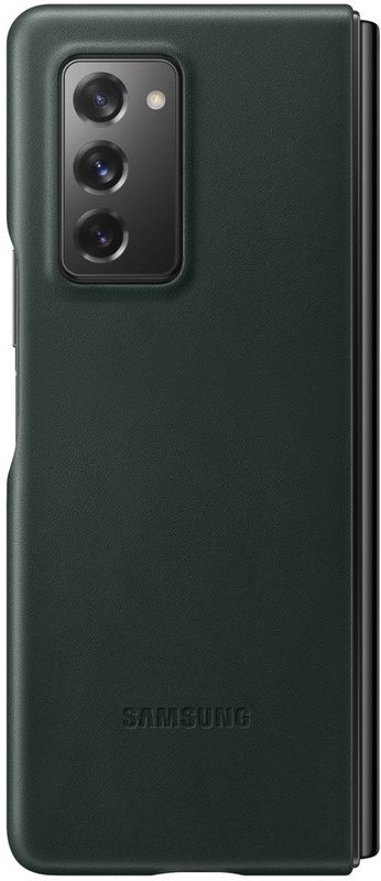 Origineel Samsung Galaxy Z Fold 2 Hoesje Leather Back Cover Groen afbeelding 3