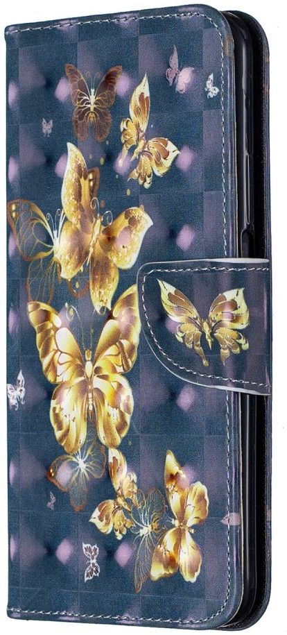Honor 9X Lederen Portemonnee Hoesje met Print Vlinders afbeelding 2
