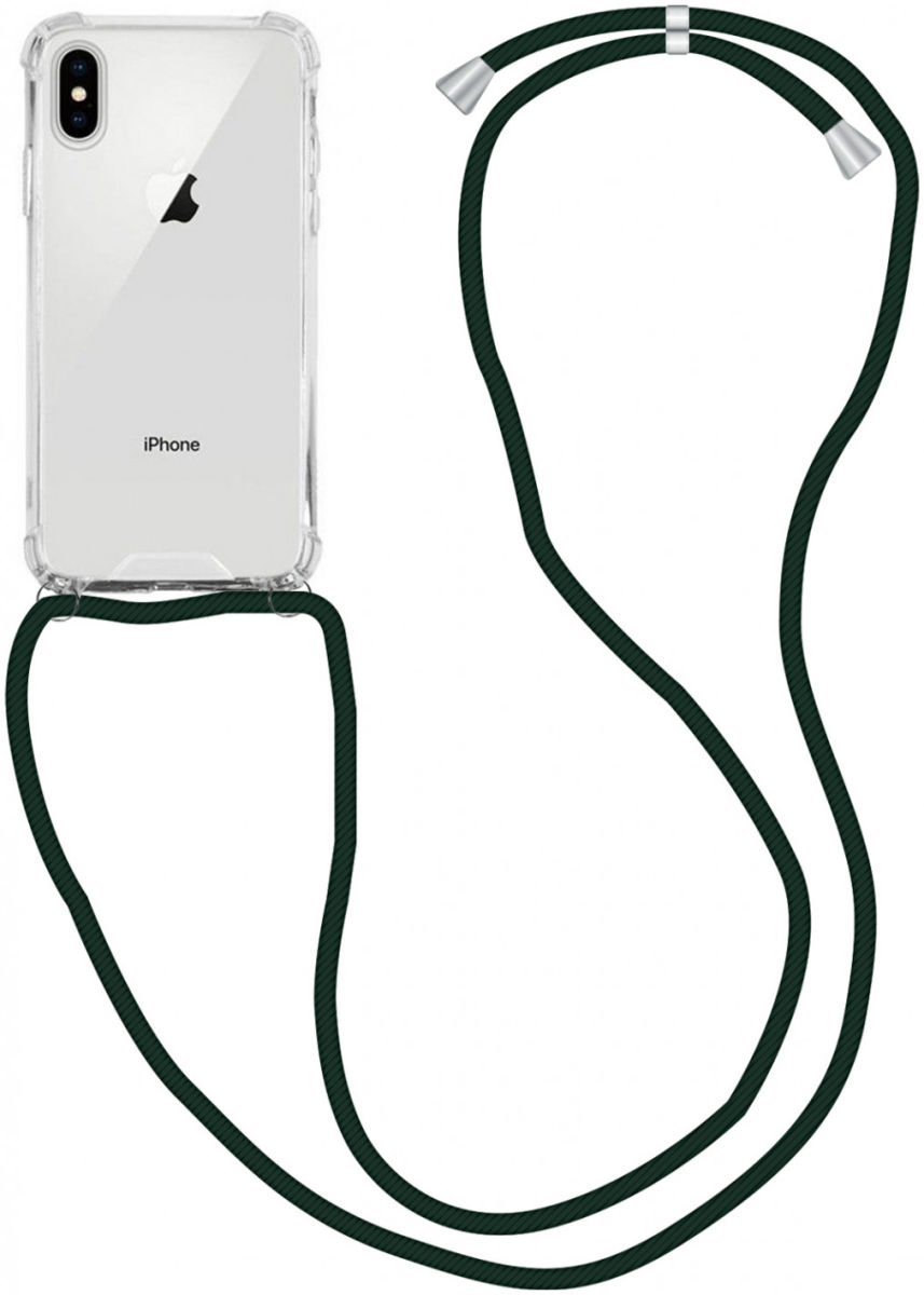 Apple iPhone XS / X Hoesje Back Cover met Koord Zwart afbeelding 1