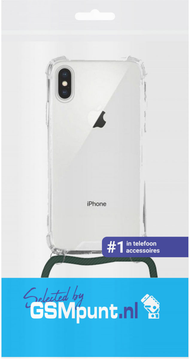 Apple iPhone XS / X Hoesje Back Cover met Koord Zwart afbeelding 3