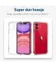 Apple iPhone 11 Hoesje Transparante Back Cover met Rood Koord