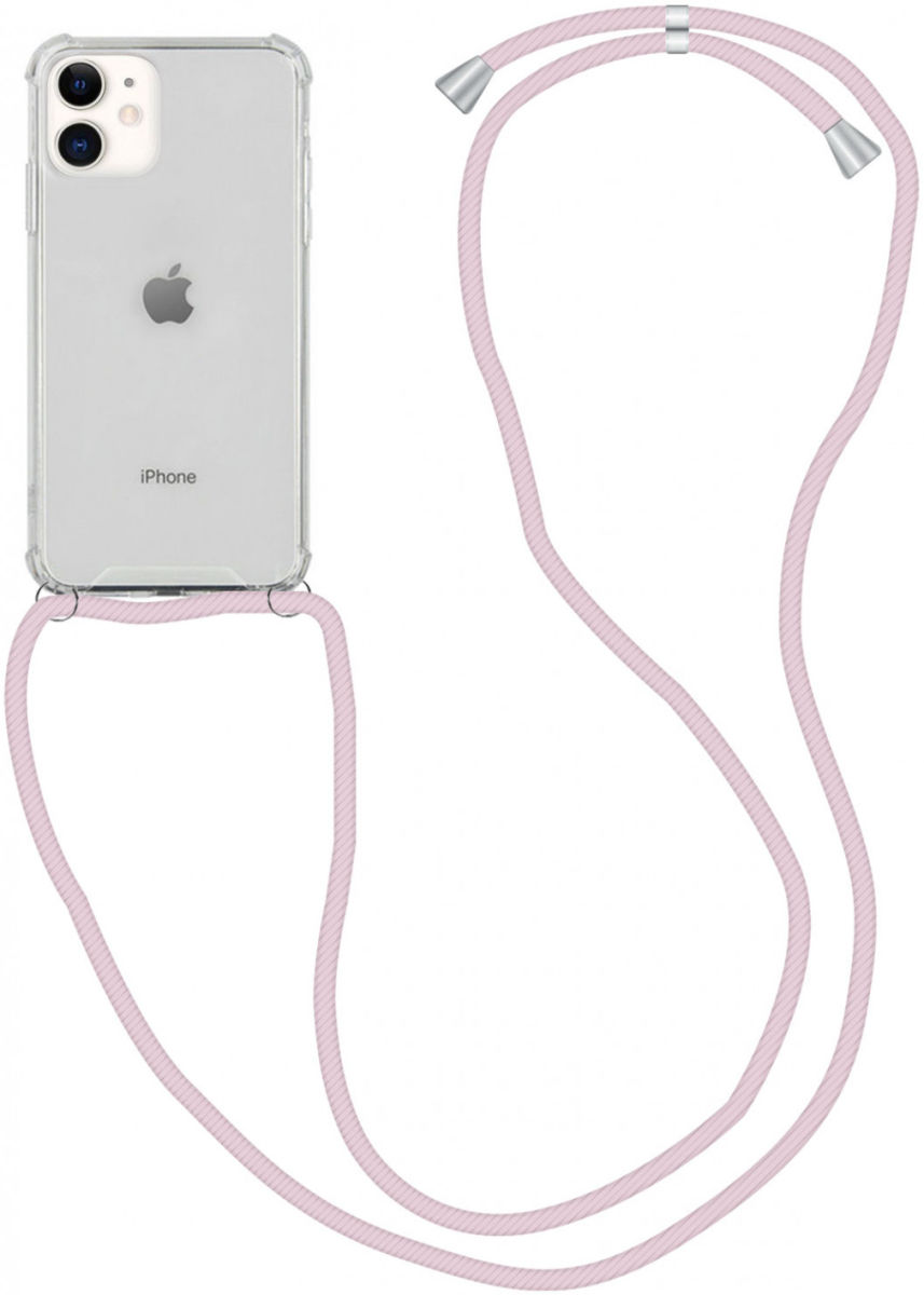 Apple iPhone 11 Hoesje Transparante Back Cover met Gouden Koord afbeelding 1