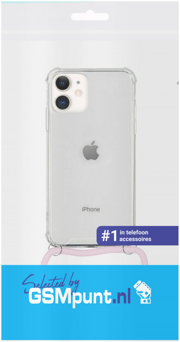 Apple iPhone 11 Hoesje Transparante Back Cover met Gouden Koord afbeelding 2