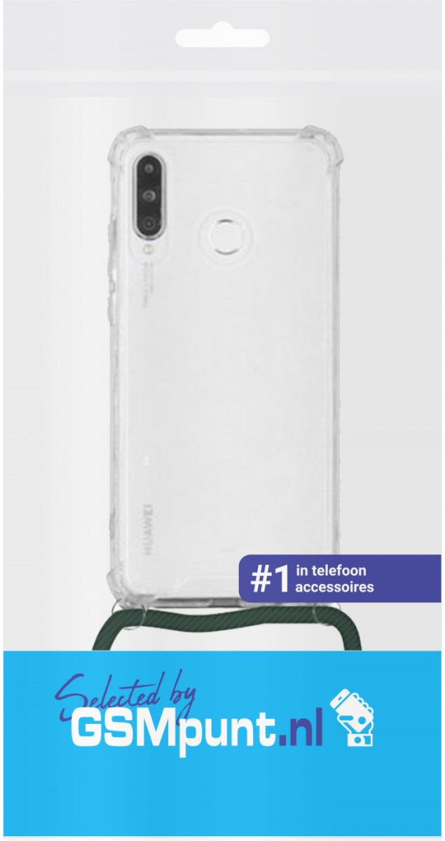 Huawei P30 Lite Hoesje Back Cover met Koord Zwart afbeelding 3