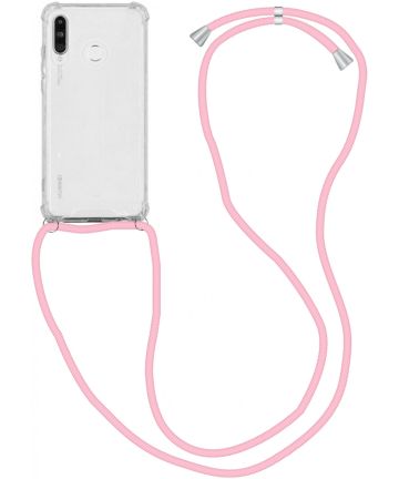 Huawei P30 Lite Hoesje Back Cover met Koord Roze Hoesjes