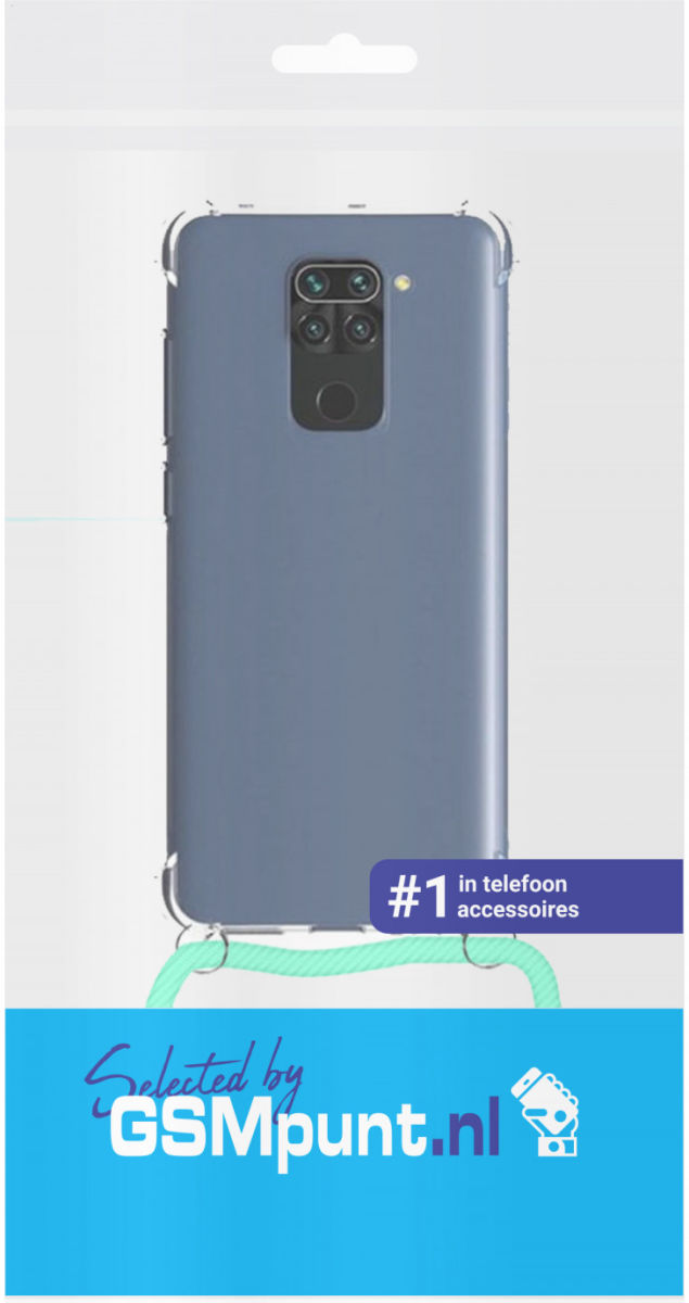 Xiaomi Redmi Note 9S / 9 Pro Hoesje Back Cover met Koord Mint Groen afbeelding 2