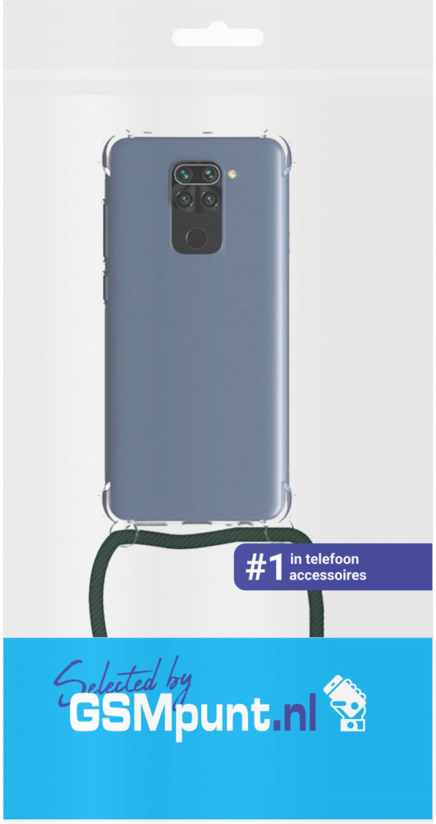 Xiaomi Redmi Note 9 Hoesje Back Cover met Koord Zwart afbeelding 2
