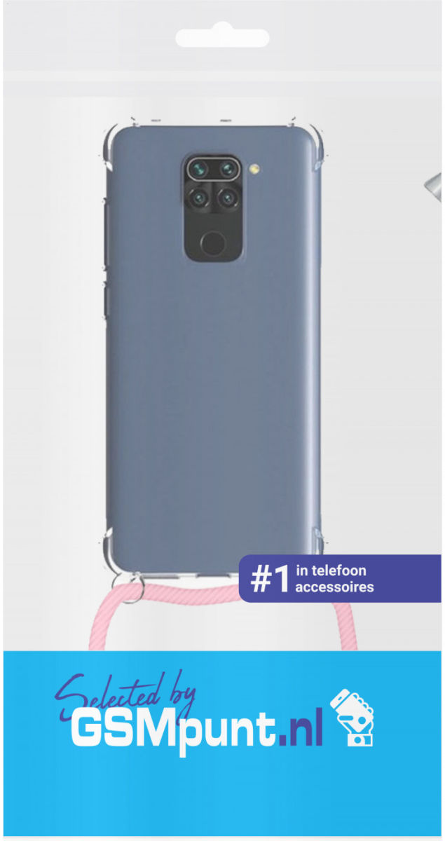 Xiaomi Redmi Note 9 Hoesje Back Cover met Koord Roze afbeelding 2
