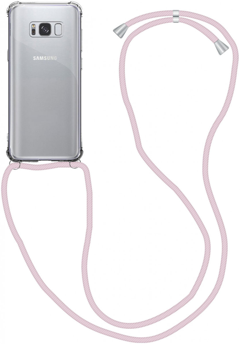 Samsung Galaxy S8 Hoesje Back Cover met Koord Roze Goud afbeelding 1