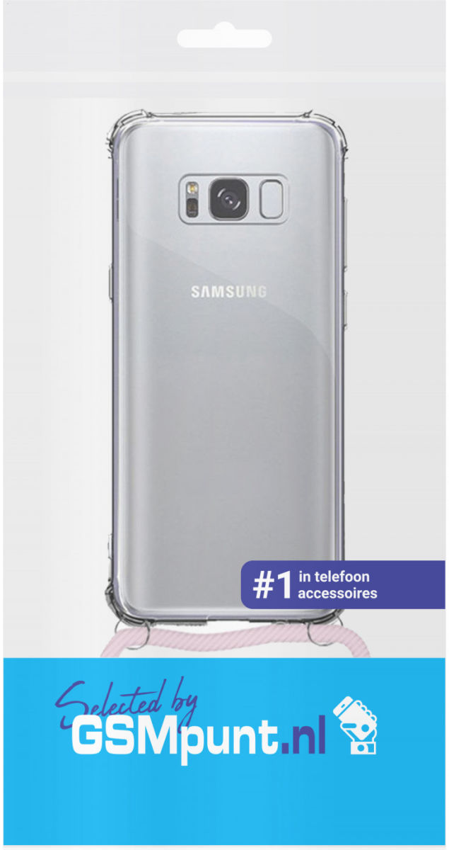 Samsung Galaxy S8 Hoesje Back Cover met Koord Roze Goud afbeelding 2