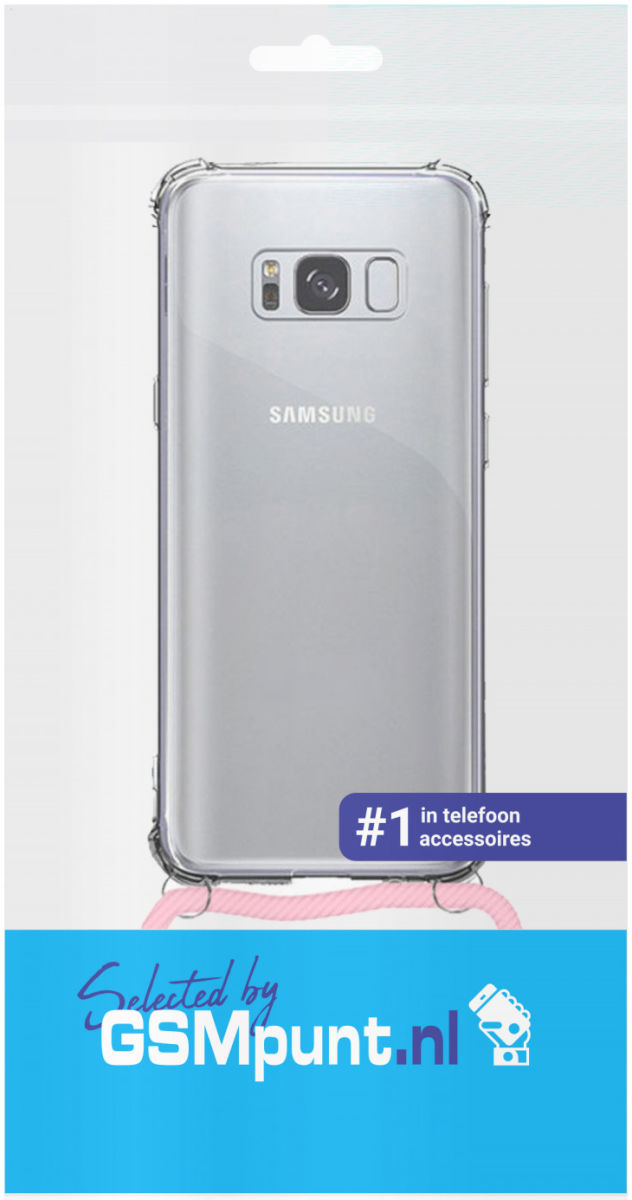 Samsung Galaxy S9 Hoesje Back Cover met Koord Roze afbeelding 2