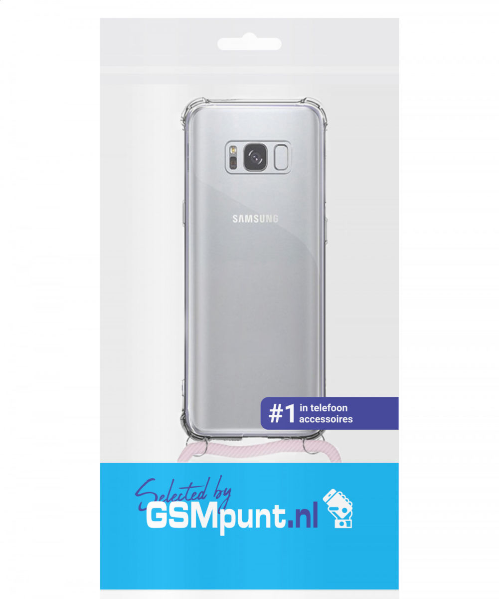 Samsung Galaxy S9 Hoesje Back Cover met Koord Roze Goud afbeelding 2