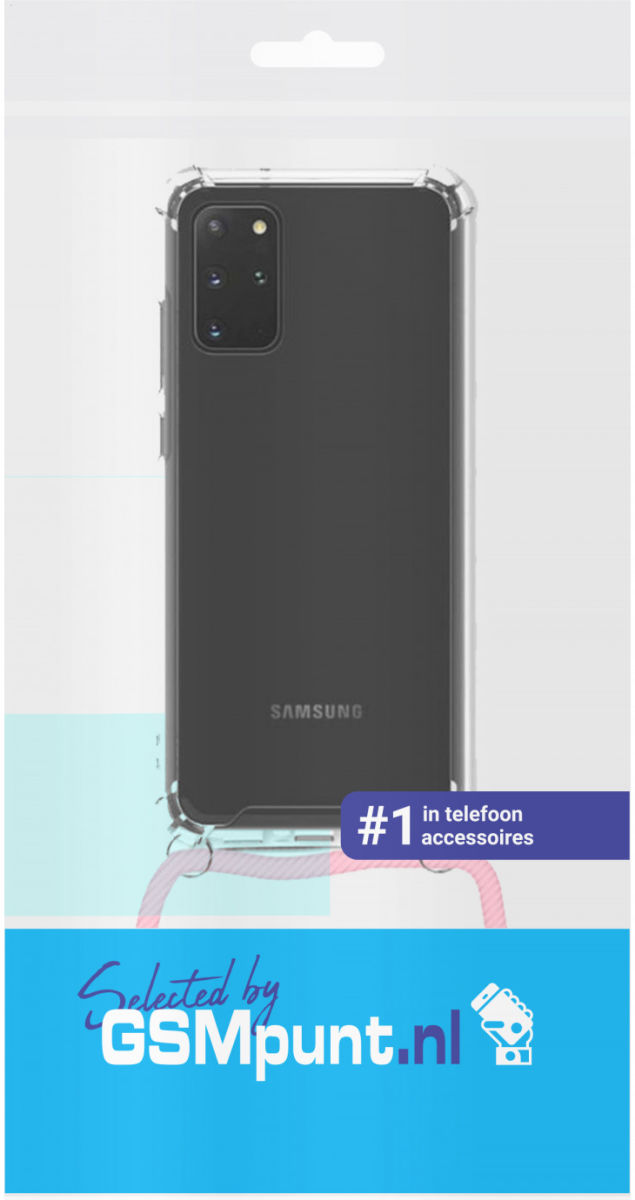 Samsung Galaxy S20 Hoesje Back Cover met Koord Roze afbeelding 2